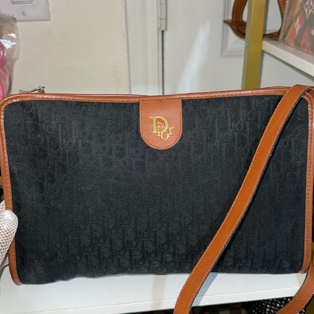 Dior Black and Brown Crossbody Bag